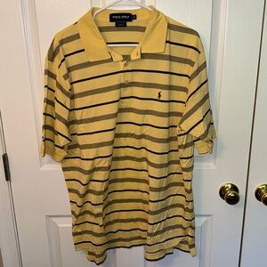 Polo Golf by Ralph Lauren Men’s Sz XL Yellow and Black Striped Polo Shirt